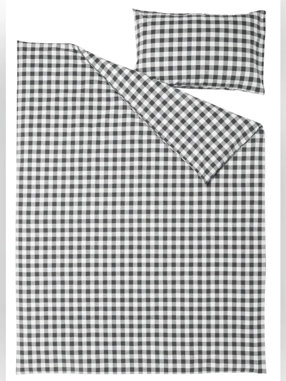 Classic Black & White Check Duvet Cover